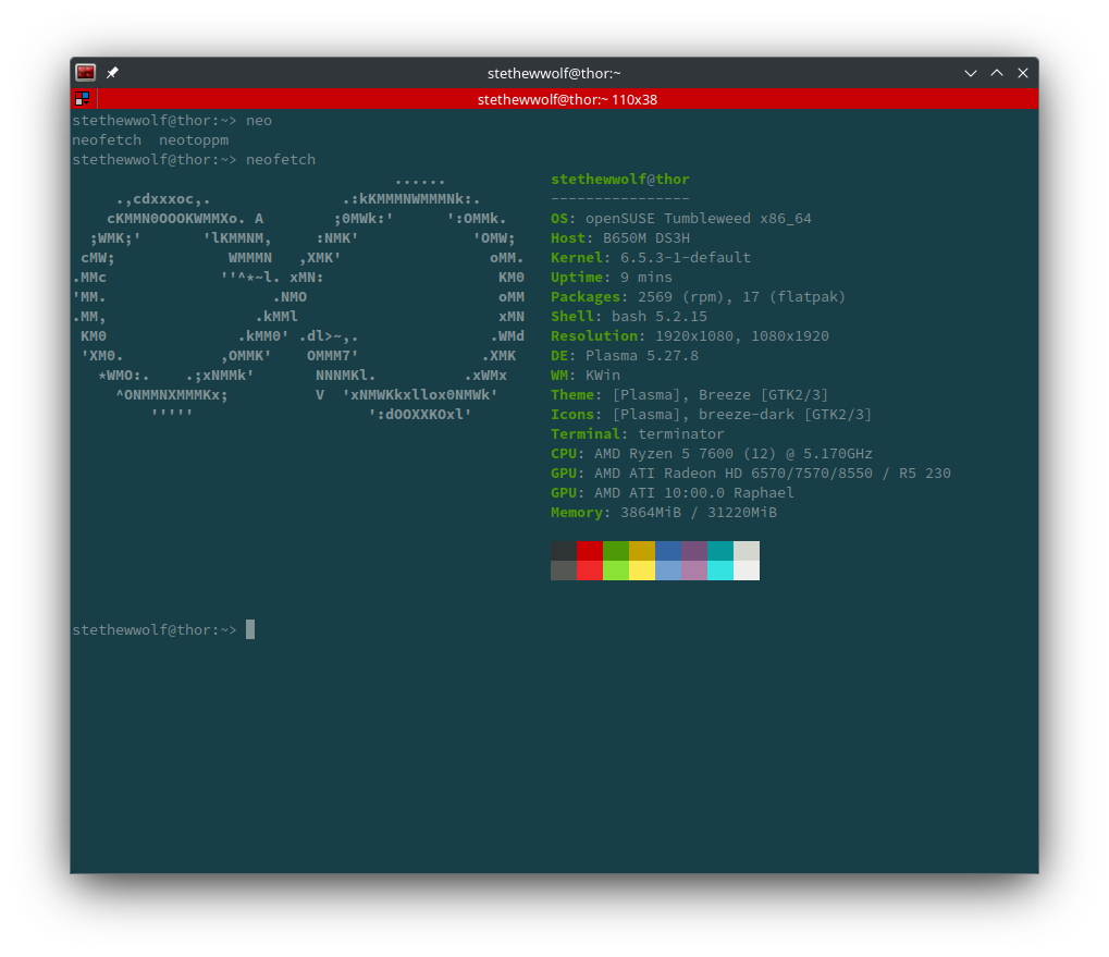 opensuse neofetch